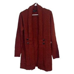 Fortune and Ivy dark rust colored cardigan sweater size small NWOT